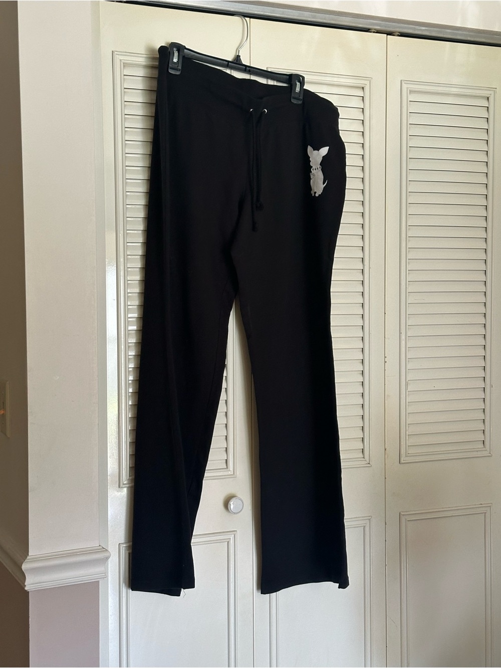 Planet Gold Black Drawstring Joggers with Side Graphic
